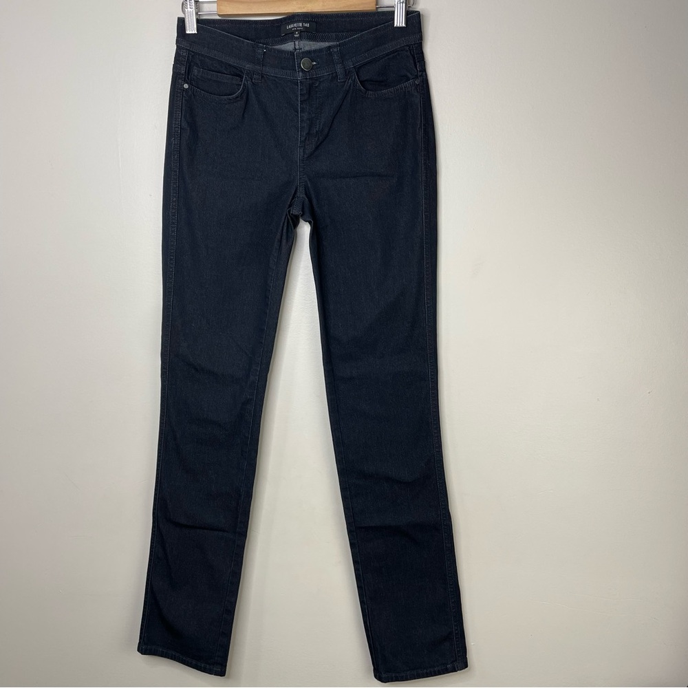 Lafayette 148 New York Denim Straight Leg Jeans Quiet Luxury Preppy
